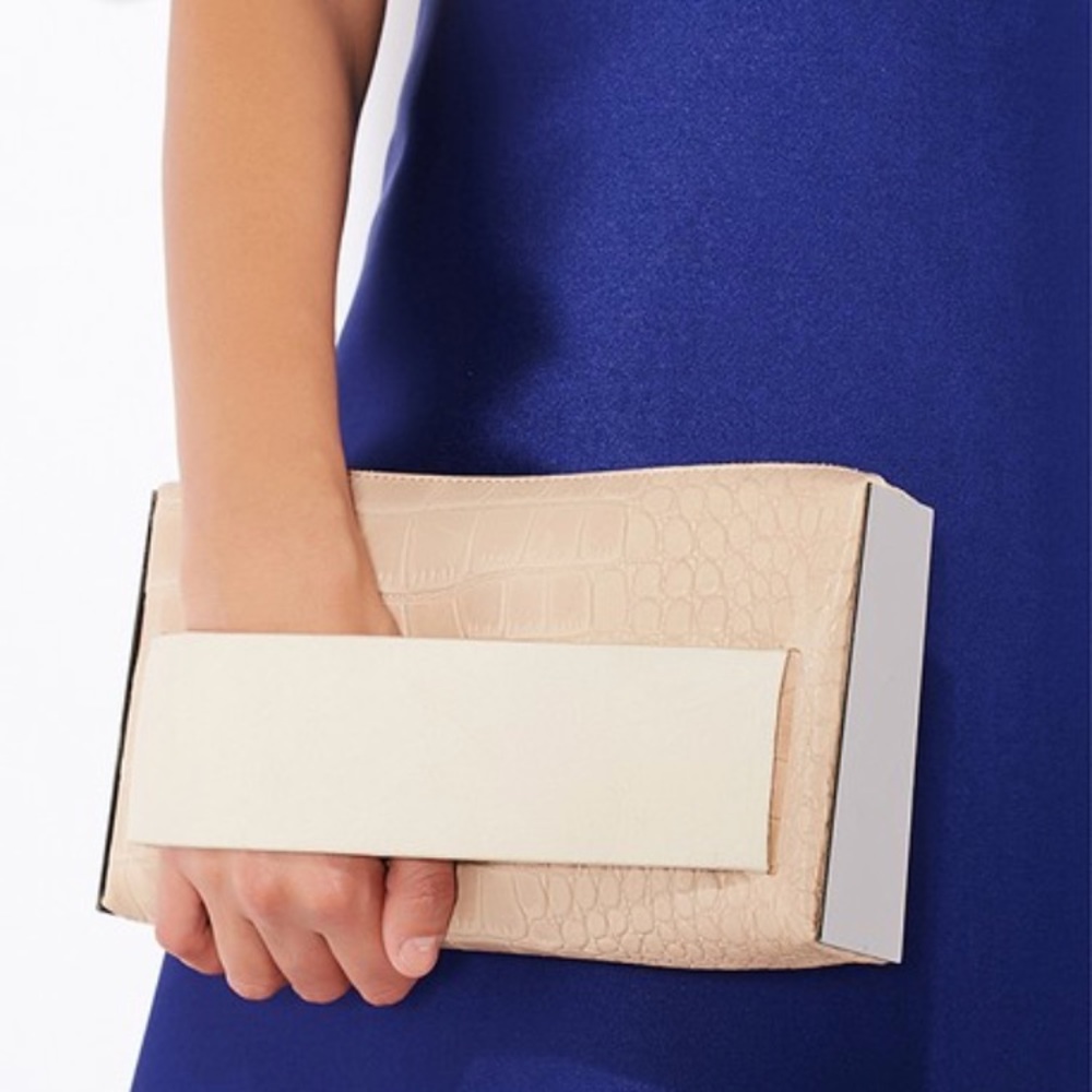 Finery London Alma Croc Embossed Clutch